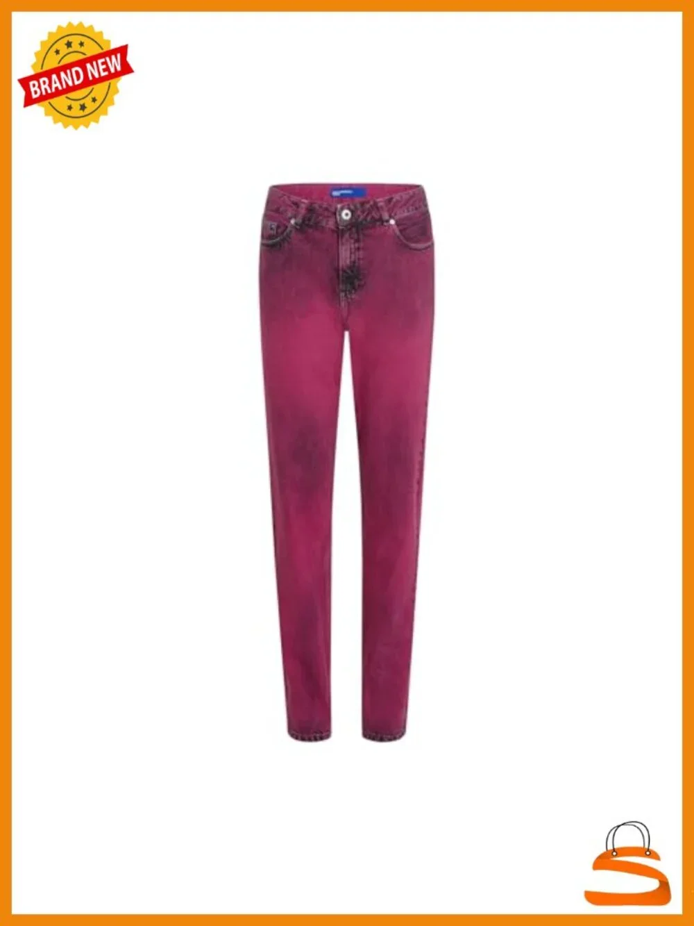 High-Rise Relaxed Fit Mom Jeans with Tapered Leg